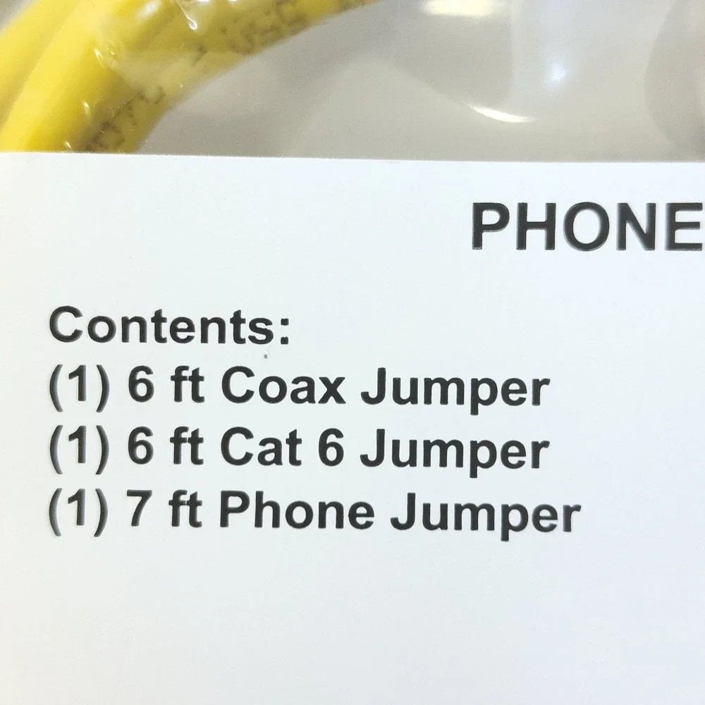 PPC Belden Phone Kit CH-SIK-PHONE-04 Coax Cat 6 Ethernet and Phone Jumper‎ Set